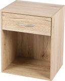 Urban Living Nachtkastje - Open Nachtkast met Lade - 39x30x48cm - Beige