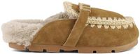 Mou Winter Bio Slide Dames Slippers Suède Bruin Maat 37