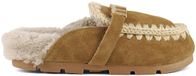 Mou Winter Bio Slide Dames Slippers Suède Bruin Maat 37