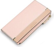 ZILOU® Women's Wallet - Up to 24 Cards - Women's Wallet - with Zipper - for Coins and Banknotes - Faux Leather - Pink