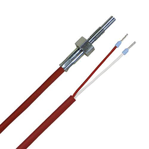 iOVEO 016EF02202 - M4 inschroefsensor/temperatuursensor PT1000, M4 schroefdraad, siliconen kabel