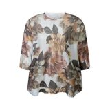 Zhenzi Plus Size gebloemde trui - bruin