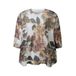 Zhenzi Plus Size gebloemde trui - bruin