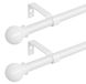 Set de 2 tringles à rideaux métalliques réglables