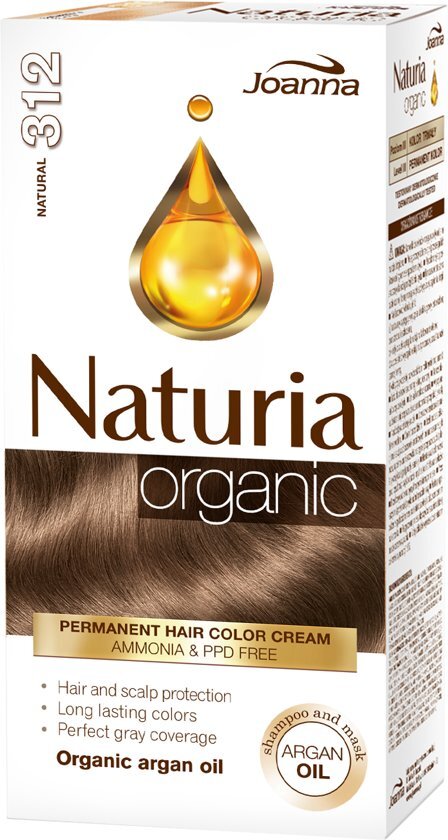 - Joanna NATURIA ORGANIC Natuurlijk Natural nr.312 Haarverf 0% PPD Ammonia etc