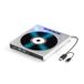 ZELURXX Externe DVD/CD-drive, USB, transparant, stil, draagbaar, DVD/CD-brander en -lezer, 4-poorts hub, geschikt voor PC/laptop/MacBook, wit
