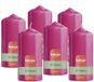 Bolsius - Glanzende Stompkaarsen - 6 Stuks - Fuchsia Roze - 13cm - 43 branduren