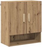vidaXL Wandkast 60 x 31 x 70 cm Bewerkt hout Ambachtelijk eiken