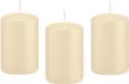 Trend Candles Bougie cylindrique/bougie tronc - 12x - blanc crème - 5 x 8 cm - 18 heures de combustion