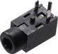 TRU COMPONENTS 733970 Jackplug 2.5 mm Bus, montage horizontal Nombre de pôles: 2 Mono Noir 1 pièce(s)