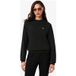 Lacoste Relaxed Fit Dames Sweatshirt zwart, Effen