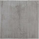 vidaXL GALATI Grijs Vierkant Vloerkleed 240 x 240 cm Polyester