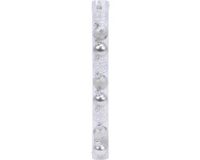 Kaemingk B.V. 9 Boules de Noël en verre 3 cm mélange hiver blanc argent