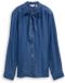 Tom Tailor Blouse met strikdetail blue denim dark wash Maat 46