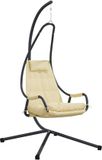vidaXL Hangende ei-stoel Staal Beige