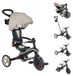 Tricycle 4-en-1, pliable, beige