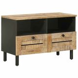 vidaXL - Opbergkasten - Naturel - 70 x 33 x 46 cm - Massief Mango Hout