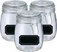 Zeller Weckpotten/inmaakpotten - 4x - 750 ml - glas - met beugelsluiting - incl. etiketten