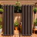 Jalousie de jardin étanche - Imperméable - 2 panneaux - Brun café - 140 x
