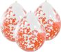 Merkloos / Sans marque Folat Bv 12x stuks transparante party ballon rode hartjes confetti 30 cm