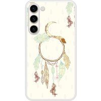 Samsung Bedrukt siliconen hoesje compatibel met Galaxy S23 Plus Dreamcatcher Gris