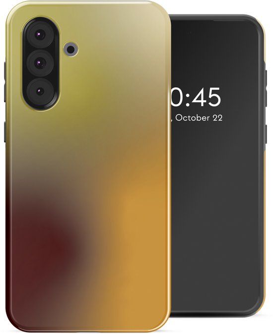 Selencia Hoesje - Geschikt voor Samsung Galaxy A36 / A56 (5G) - Backcover - Gradient Olive Dust