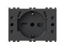 4Box - USB inbouwstopcontact P503 compatibel met Bticino® LivingNow™ zwart