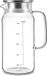 Sans marque Pichet Seal Glass avec couvercle, 1 litre, Transparent, Verre, Inox