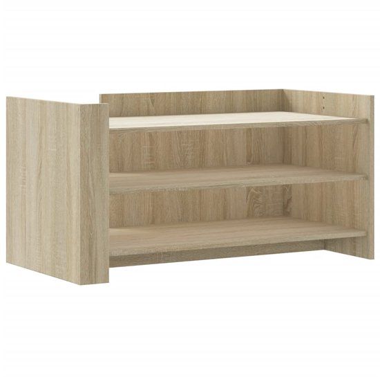 vidaXL Salontafel 100x50x50 cm bewerkt hout sonoma eikenkleurig