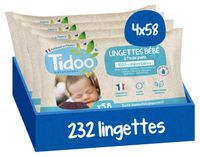 Lingettes biodégradables pour bébé avec ingrédients naturels