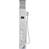 Merkloos / Sans marque Douchepaneelsysteem, 6 Douchestanden, Led-Watertoren met Regenval, Waterval, 5 Massagestralen, Baduitloop En Handdouche, Roestvrijstalen Wandmontageset