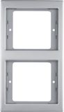 Hager 13237004, Roestvrijstaal, Kunststof, Thermoplastic, Mat, 2 stuk(s)