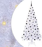 vidaXL Kunstkerstboom met 300 LED Wit 210 cm PVC en Staal