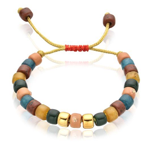 Deja Jewels Deja Beads Turquoise en Goudkleurig Armband Vrouwen Natuursteen 16 cm