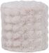 WOOOD Olven Poef Hoog - Fluffy Stof - Naturel - 46x46x46