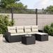 Maison Exclusive - Ensemble de meubles de jardin 6 pièces avec canapé et coussins, noir, en polyrotin