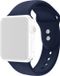 By Qubix - Siliconen sportbandje - Donkerblauw - Dubbele druksluiting - Geschikt voor Apple Watch 38mm / 40mm / 41mm / 42mm
