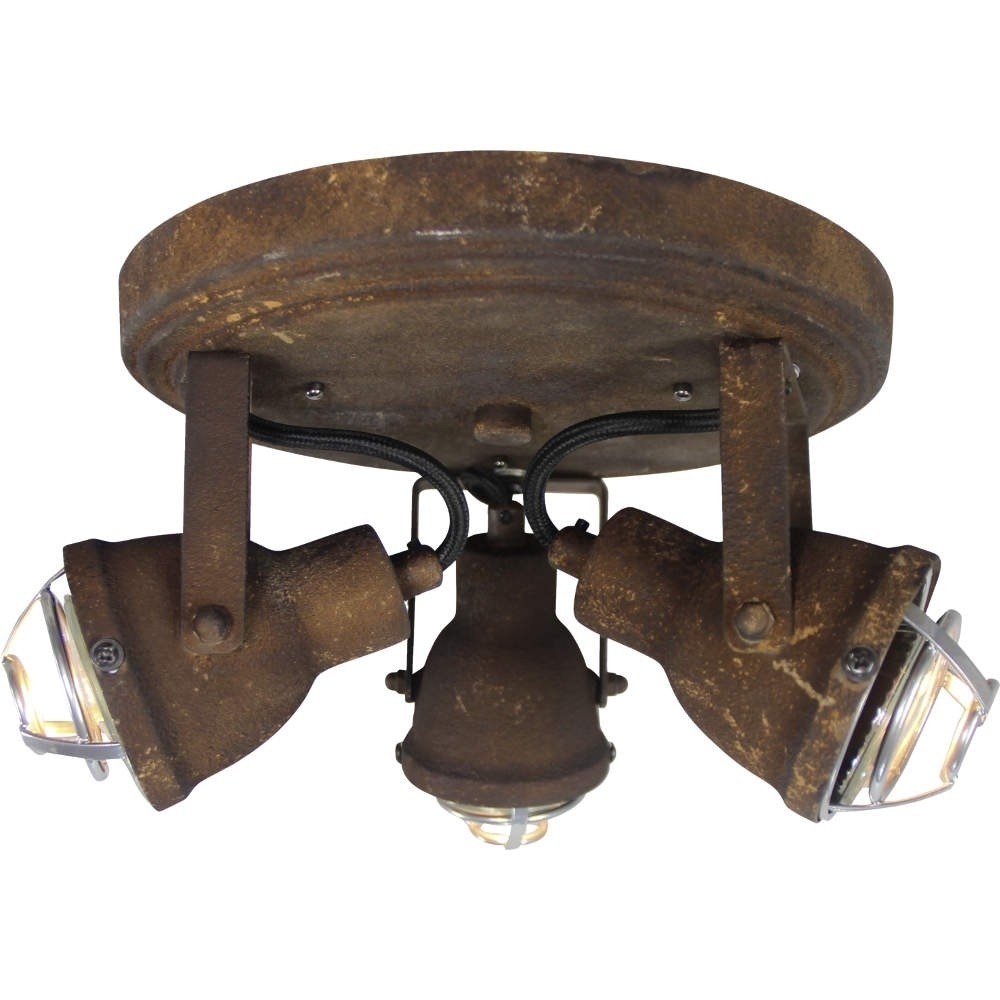 Brilliant Lighting Plafondspot 'Bente' Roest industrieel GU10 fitting 26334/60