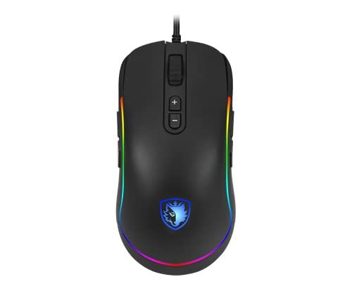 Sades Revolver Gaming Mouse - 10.000 dpi - Chroma RGB - 9 knoppen - PC