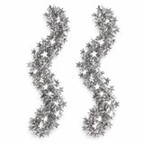 Inge's Christmas Decor Gmbh Guirlande de Noël argent 750cm - 2x - Guirlande en aluminium