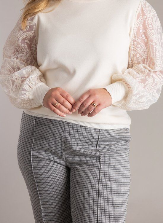 YEST CURVE Jorunn Tops - Antique White - maat X-0(44)