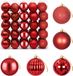 vidaXL Kerstballenset - 50 stuks - Rood - 8 cm - Polystyreen