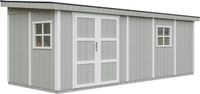 Timbela M941-TUNDRA GREY - Houten tuinhuis - 14,3 m² - 648x248x231 cm - Met vloer en verf