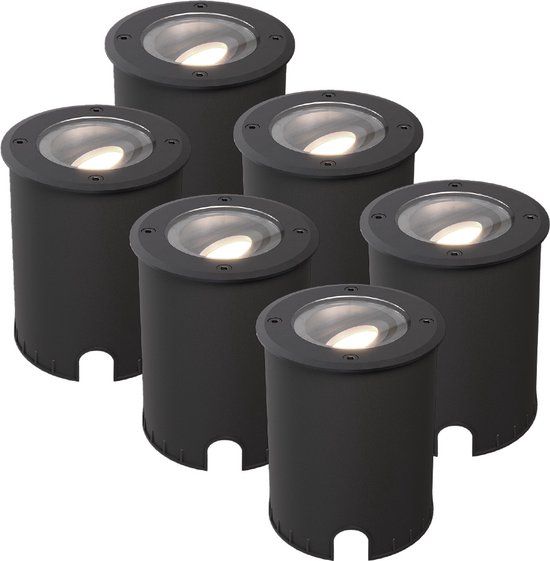 HOFTRONIC Lilly Set van 6 LED Grondspots XL