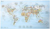 Awesome Maps Carte de randonnée Meilleures routes de randonnée du monde Blanc