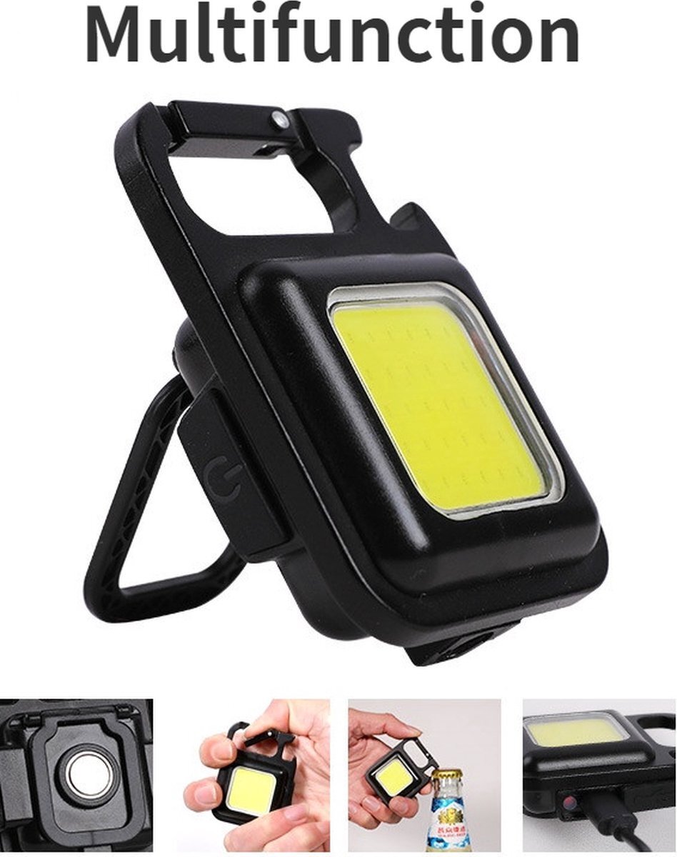 Framehack Zaklamp - Multifunctioneel - Mini - Zeer fel - Handig - Sleutelhanger - 400 Lumen - Flashlight - Cadeau - Opener