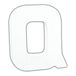 Décopatch AC746Cpack - Un Lot de 5 supports en papier blanc mâché 1,5x10,5x12 cm, Petite lettre Q