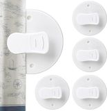 Sans marque Pinces pour rideau de douche - 4 pièces - Blanc