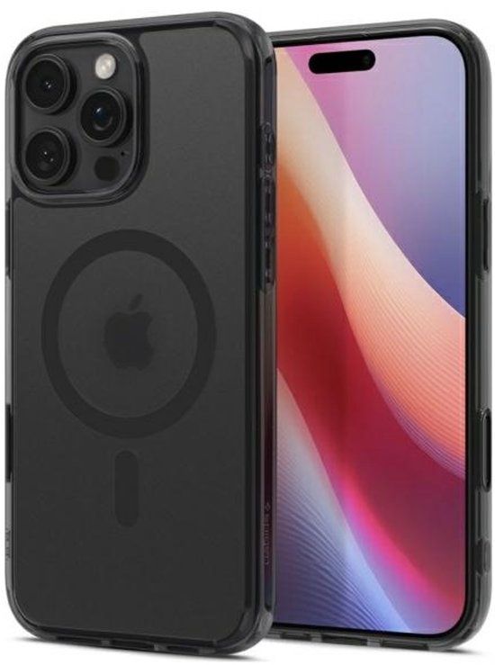 Spigen Ultra Hybrid T MagFit Hoesje Geschikt voor Apple iPhone 16 Pro Max - Back Cover Compatibel met MagSafe - Frosted Zwart