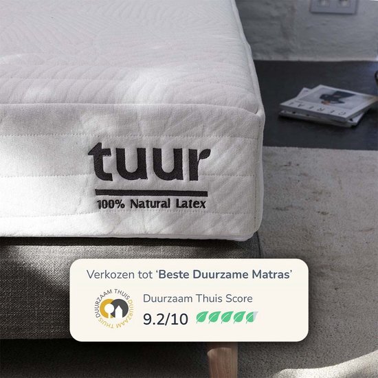 Tuur&#174; Original Eenpersoonsmatras 120x200 100% Natuurlatex - 120 Nachten Proef - Dual Comfort - Zachter en Harder Comfort